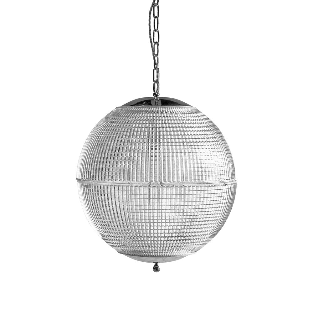 Soho Lighting Hollen Globe Classic Nickel Glass Pendant Light