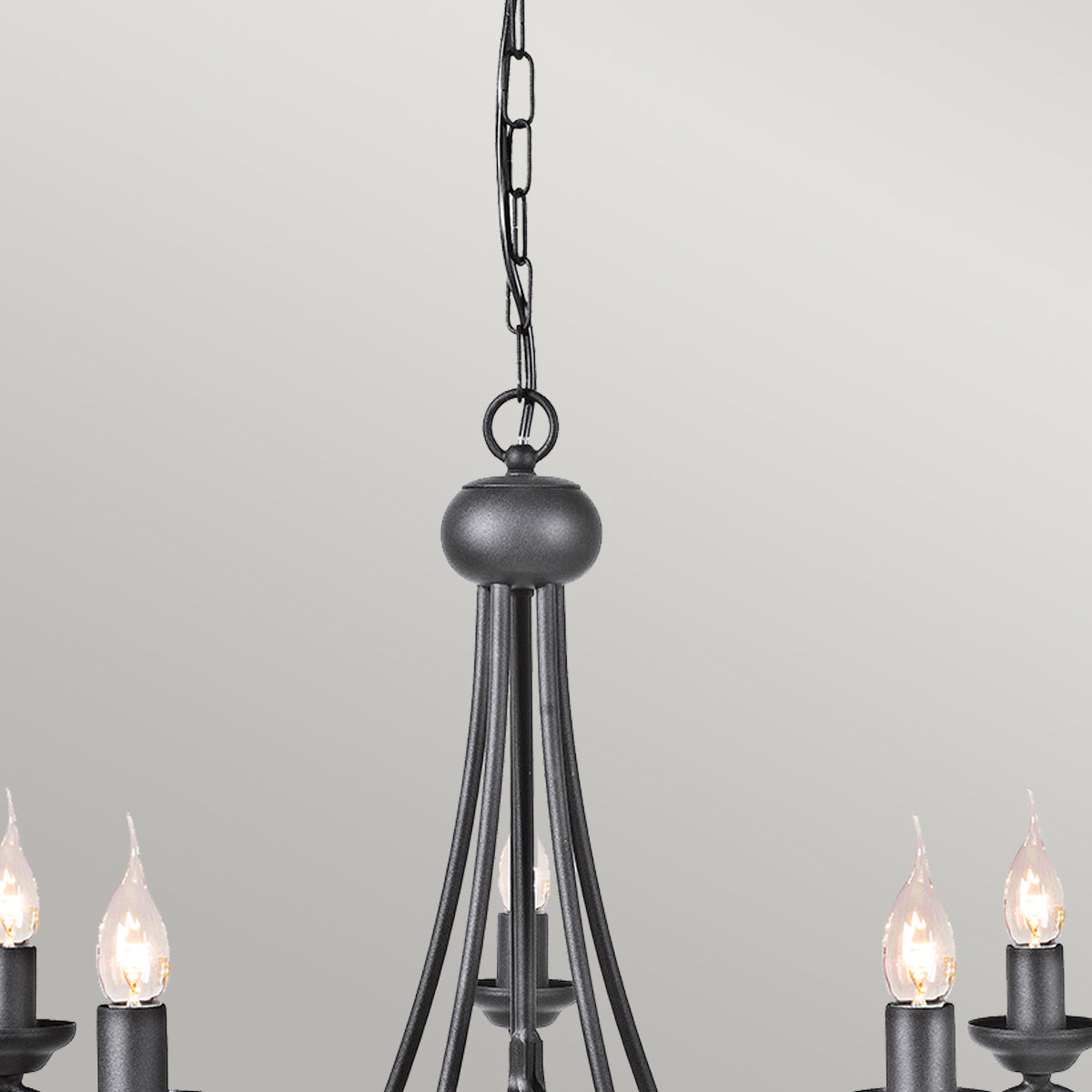 Elstead Harlech 5 Light Chandelier - Black