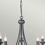 Elstead Harlech 5 Light Chandelier - Black