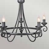 Elstead Harlech 5 Light Chandelier - Black