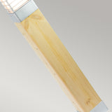 Norlys Halmstad Large Bollard Natural Wood & Galvanised