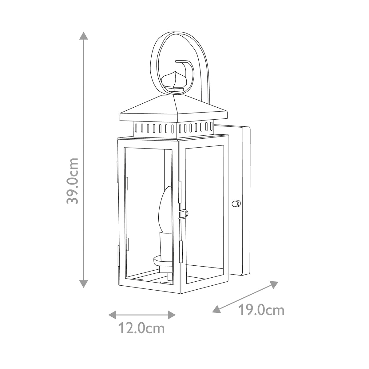 Elstead Hythe 1 Light Wall Lantern