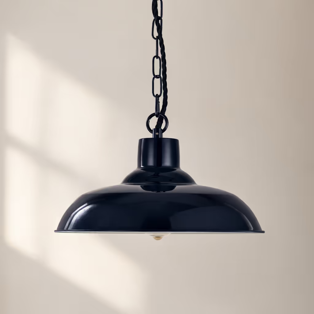 Soho Lighting Portland Pendant Light Squid Ink Blue