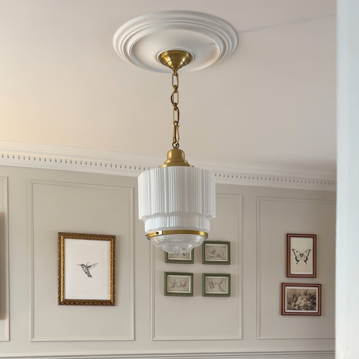 Soho Lighting The Dean Pendant Light Lacquered Aged Brass