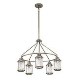 Kichler Ashland Bay 5 Light Outdoor Chandelier Grey
