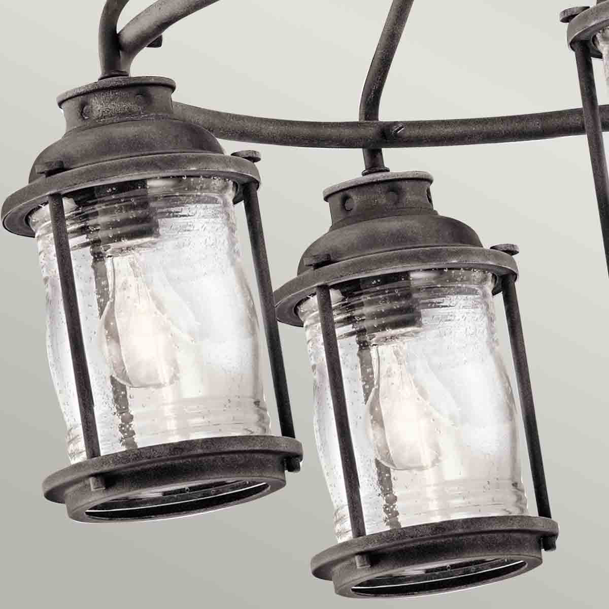 Kichler Ashland Bay 5 Light Outdoor Chandelier Grey