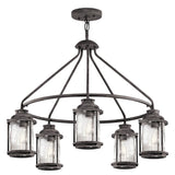 Kichler Ashland Bay 5 Light Outdoor Chandelier Grey