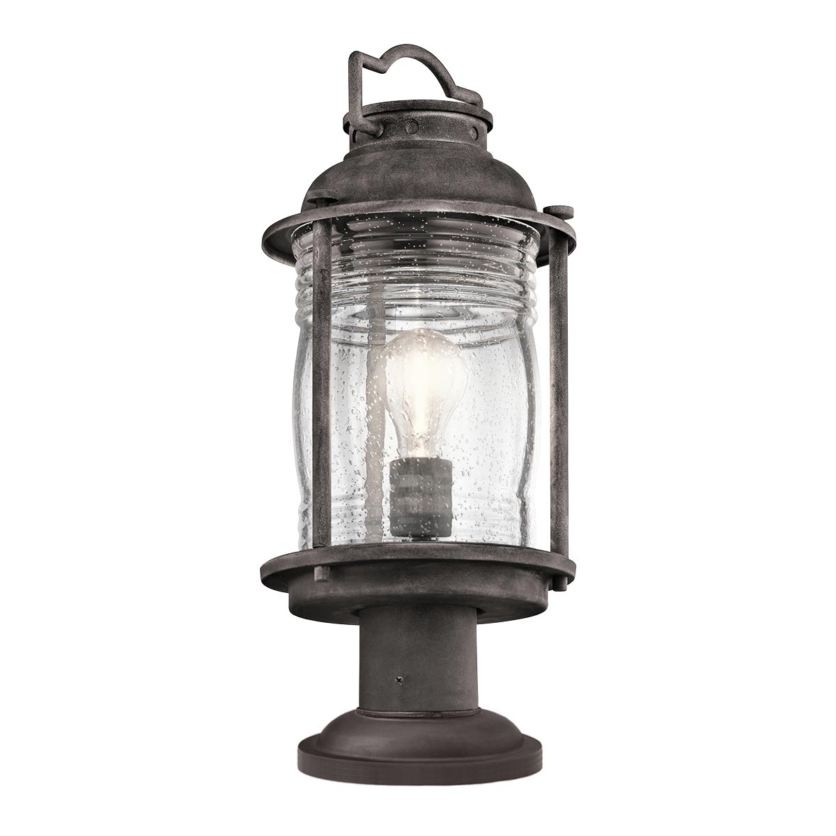 Kichler Ashland Bay 1 Light Medium Pedestal Lantern Grey