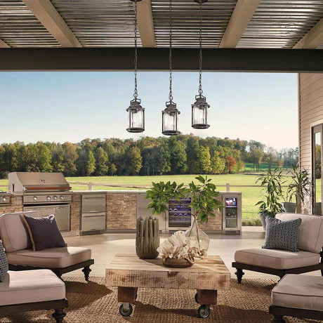 Kichler Ashland Bay 1 Light Small Chain Lantern Grey