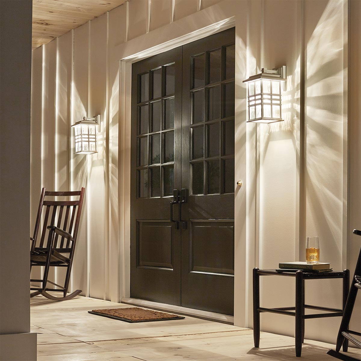 Kichler Beacon Square 1 Light Medium Wall Lantern White