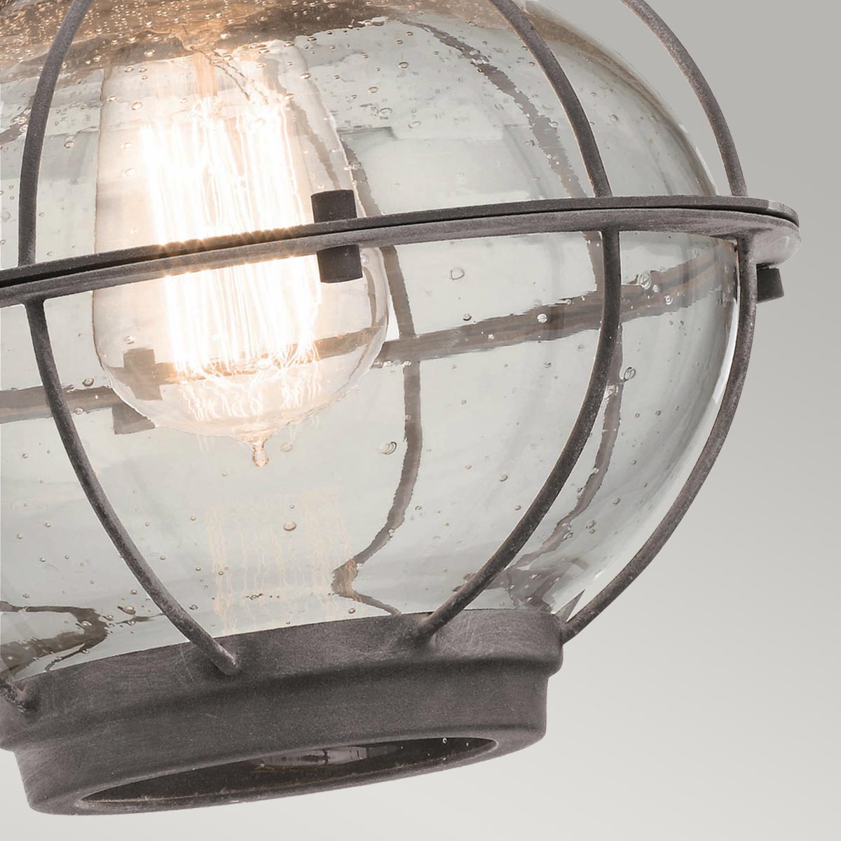 Kichler Bridgepoint 1 Light Medium Wall Lantern Grey