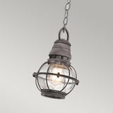 Kichler Bridge Point 1 Light Small Chain Lantern Grey