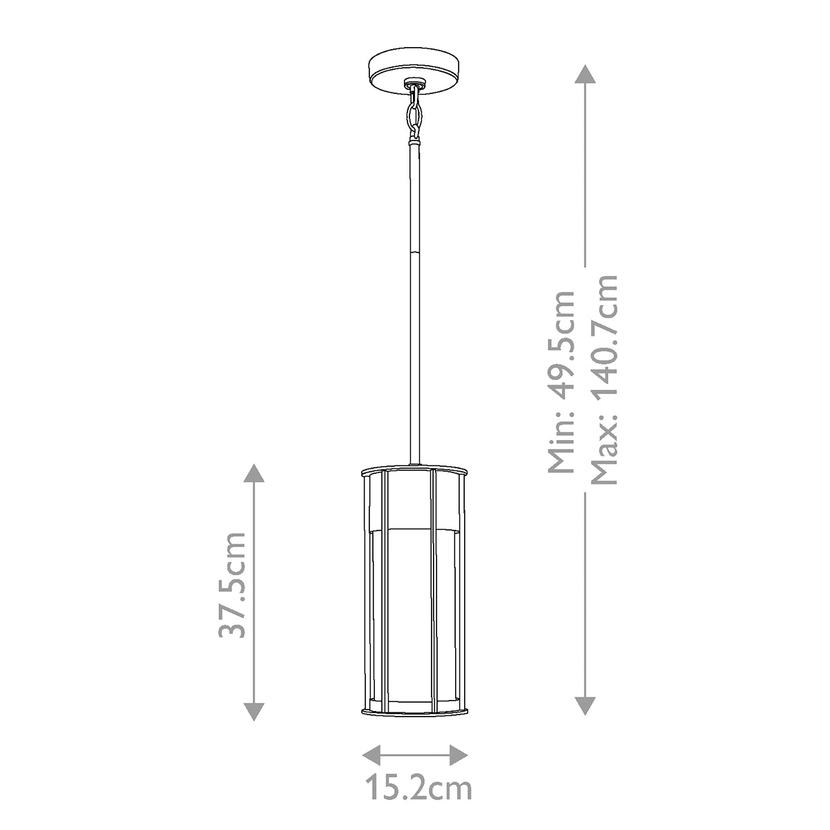 Kichler Camillo 1lt Outdoor Pendant Brass