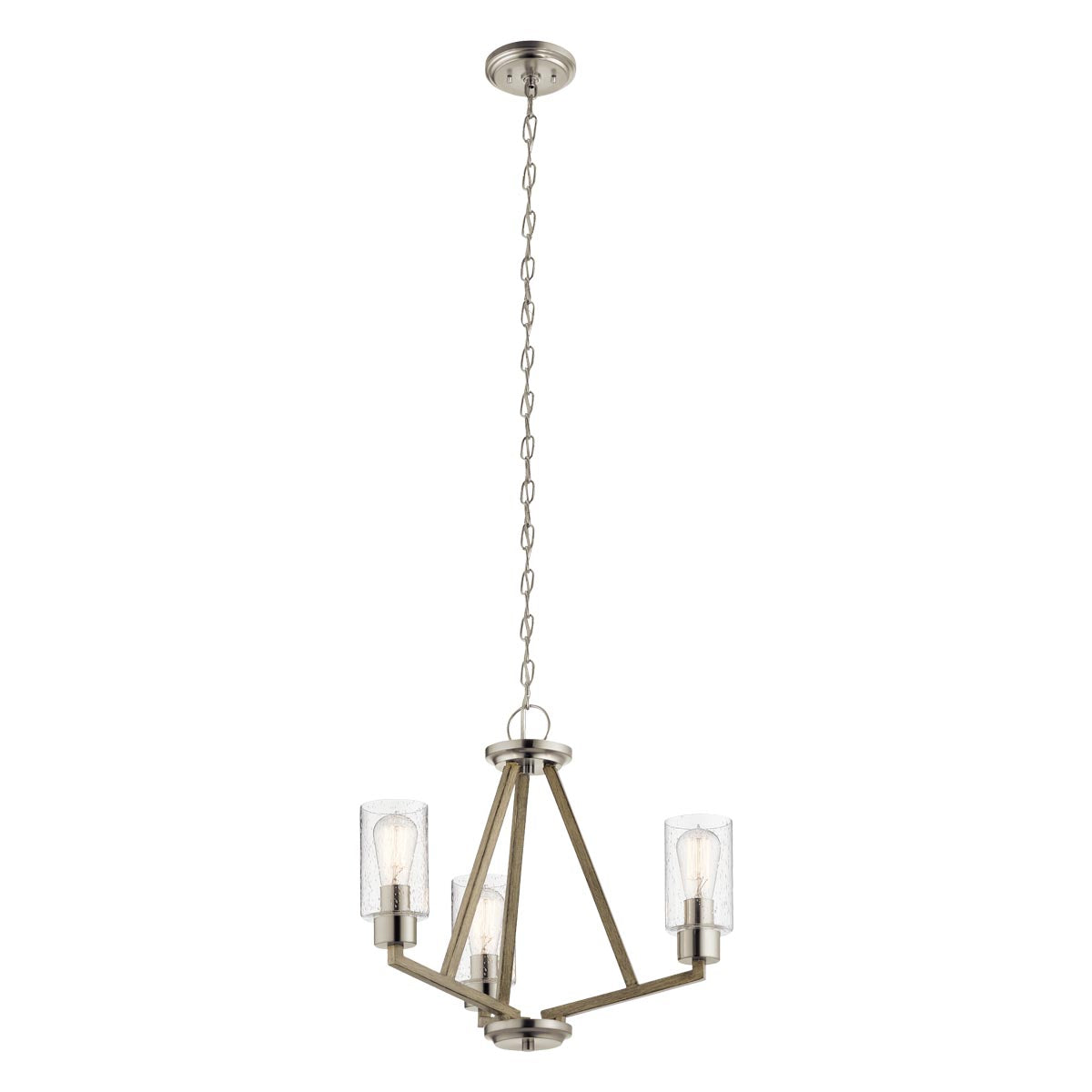 Kichler Deryn 3 Light Chandelier Grey