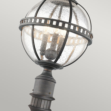 Kichler Halleron 3 Light Pedestal Lantern Grey