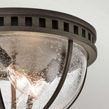 Kichler Halleron 3 Light Ceiling Flush Grey