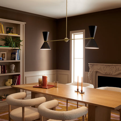 Kichler Phix 2 arm, 4 light up and down linear Chandelier