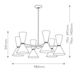 Kichler Phix 6 arm, 12 light up and down Chandelier