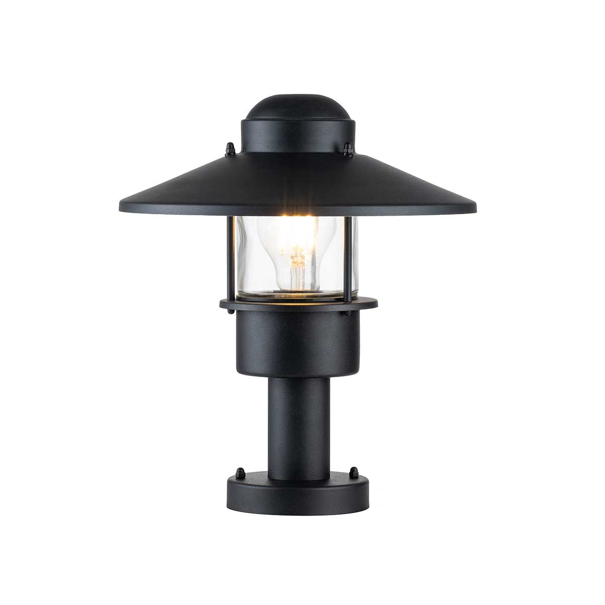 Elstead Klampenborg 1 Light Pedestal Black