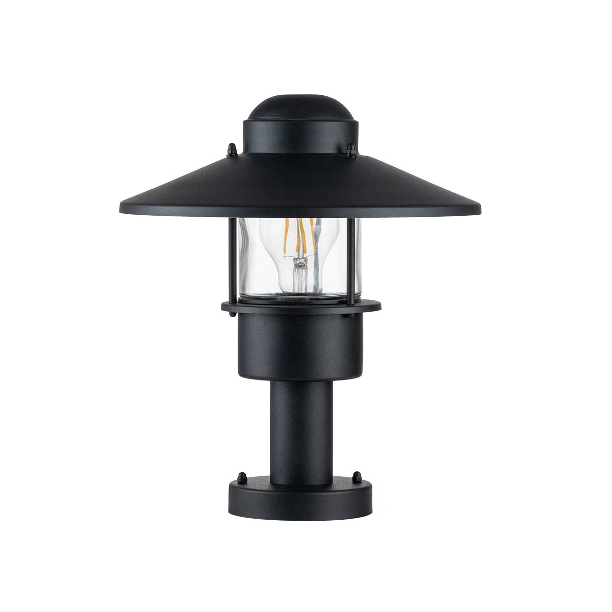 Elstead Klampenborg 1 Light Pedestal Black