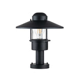 Elstead Klampenborg 1 Light Pedestal Black