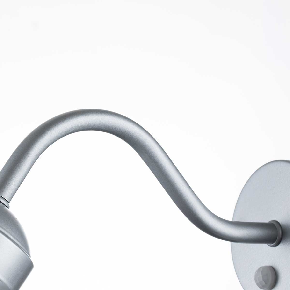 Elstead Klampenborg 1 Light Wall Lantern with PIR Silver