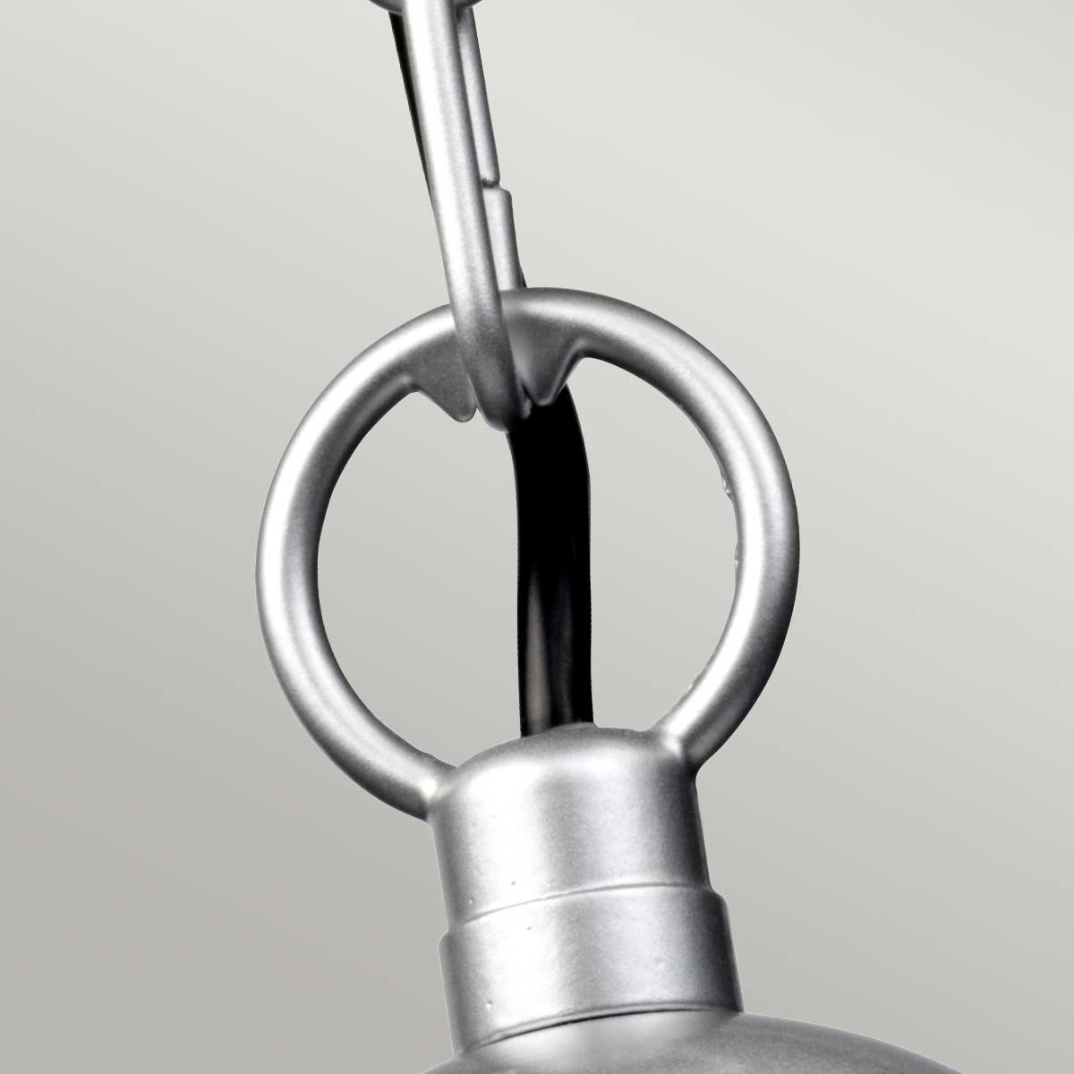 Elstead Klampenborg 1 Light Chain Lantern Silver