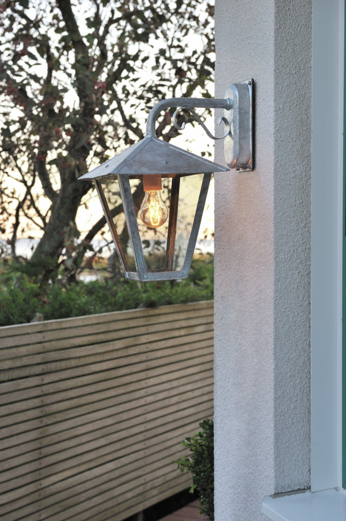 Konstsmide Benu Outdoor Wall Light Galvanised –  from Amos Lighting + Home