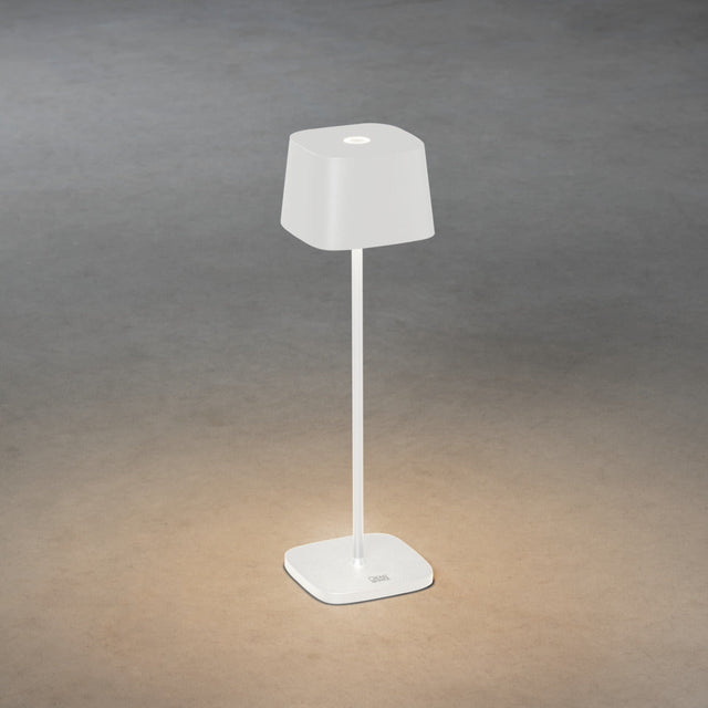 Konstsmide Capri Outdoor USB Rechargeable Table Lamp White –  from Amos Lighting + Home