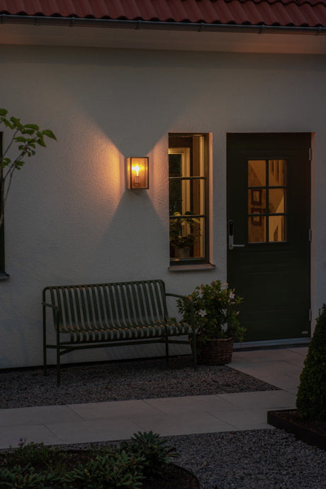 Konstsmide Capri Outdoor Wall Light Medium, Brass IP44 –  from Amos Lighting + Home