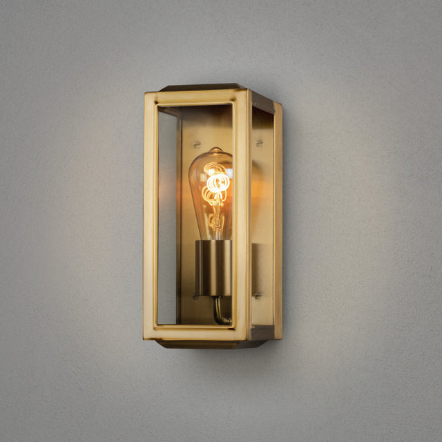 Konstsmide Capri Outdoor Wall Light Small, Brass IP44 –  from Amos Lighting + Home