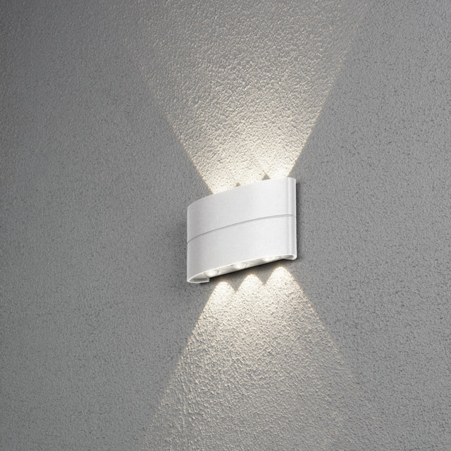 Konstsmide Chieri 6 LED Outdoor Wall Light White –  from Amos Lighting + Home