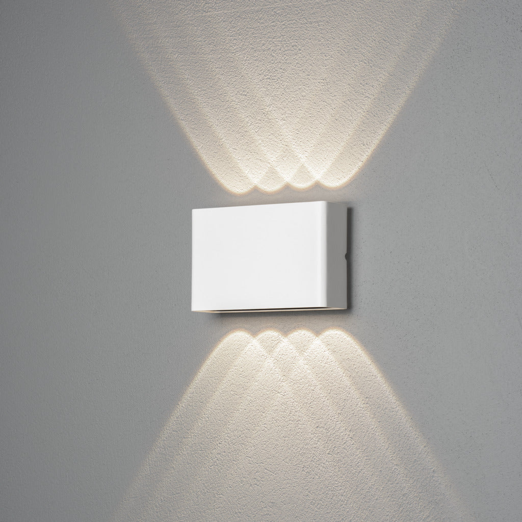 Konstsmide Chieri 8 LED Outdoor Wall Light White –  from Amos Lighting + Home