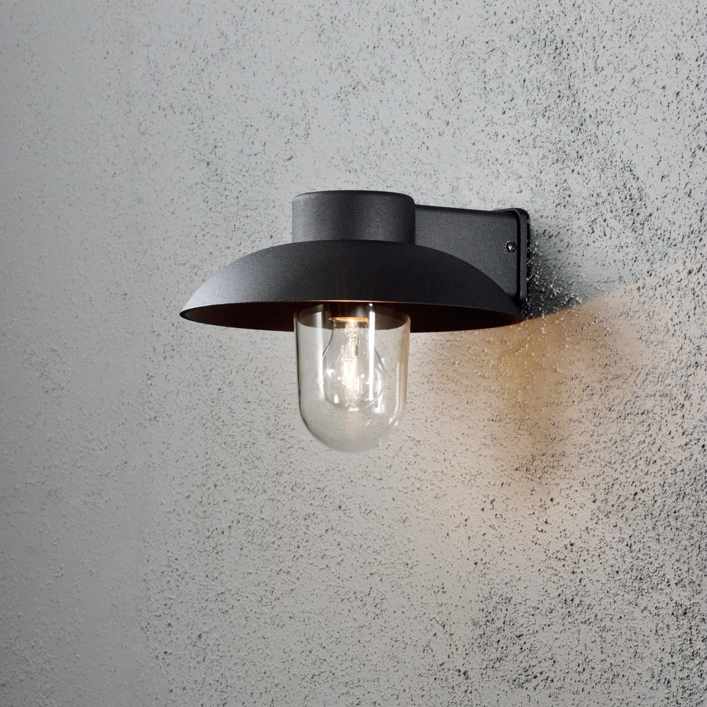 Konstsmide Mani Outdoor Wall Light Black –  from Amos Lighting + Home