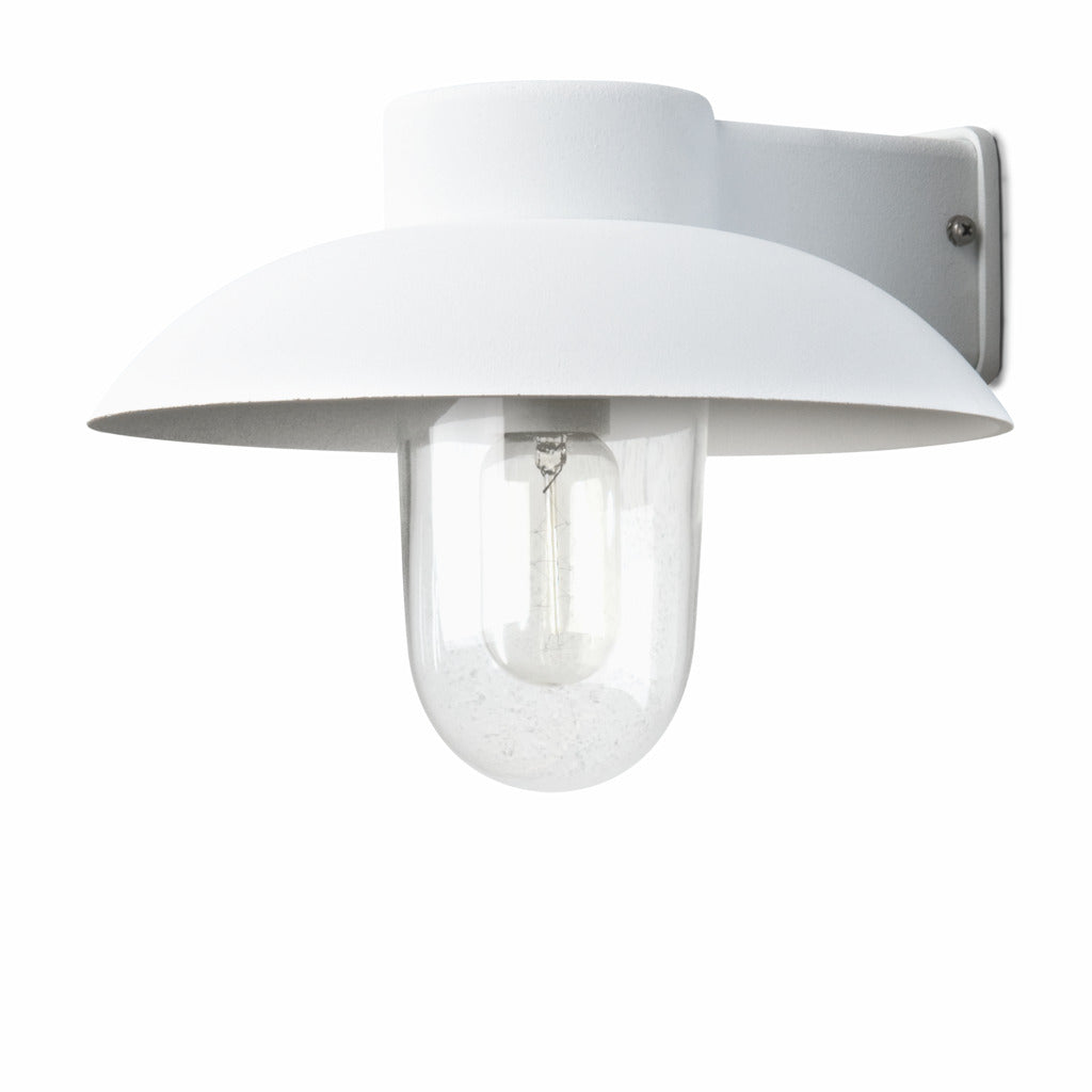 Konstsmide Mani Outdoor Wall Light Matt White –  from Amos Lighting + Home