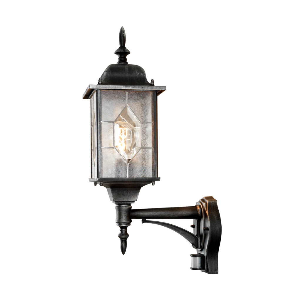 Konstsmide Milano Outdoor Wall Light Up Black with PIR Sensor, IP43 –  from Amos Lighting + Home