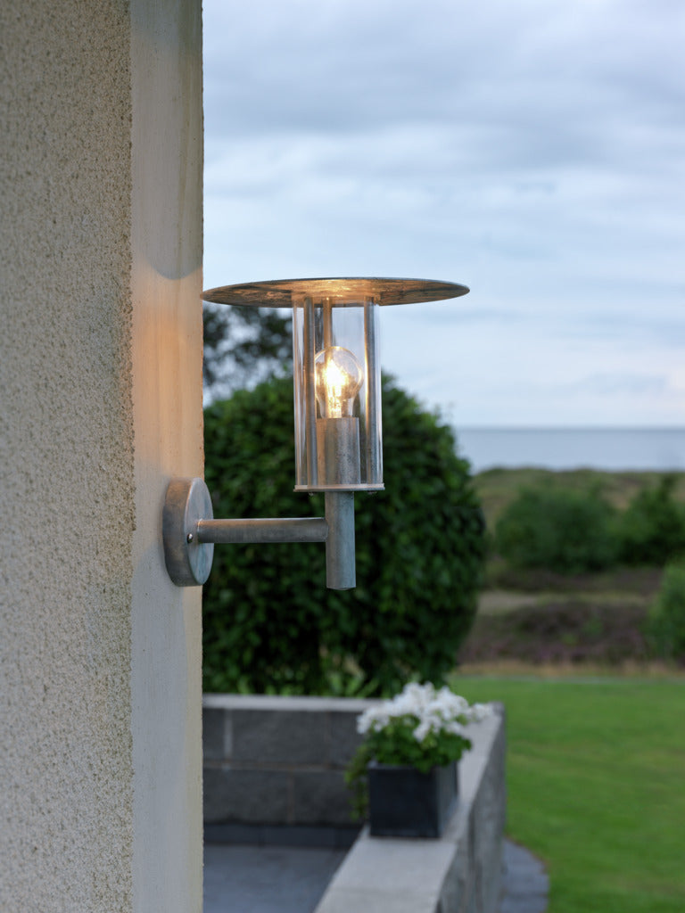 Konstsmide Mode Outdoor Wall Light Galvanised –  from Amos Lighting + Home