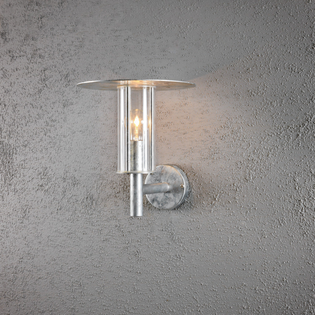 Konstsmide Mode Outdoor Wall Light Galvanised –  from Amos Lighting + Home