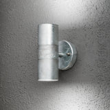 Konstsmide Modena Outdoor Twin Wall Light Galvanised Steel –  from Amos Lighting + Home