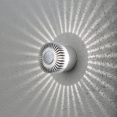 Konstsmide Monza Round Outdoor LED Wall Light Anodised –  from Amos Lighting + Home