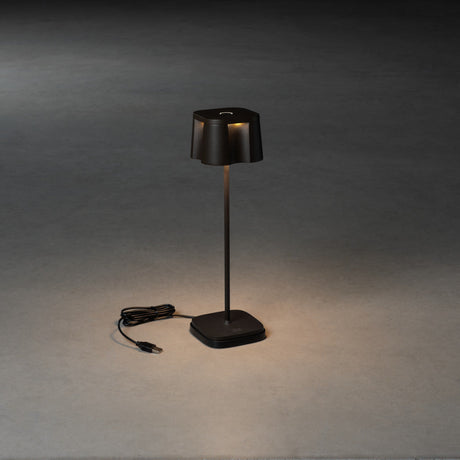 Konstsmide Nice Outdoor USB Rechargeable Table Lamp Black –  from Amos Lighting + Home