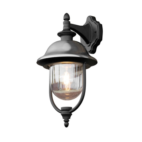 Konstsmide Parma Outdoor Wall Light Down Black –  from Amos Lighting + Home