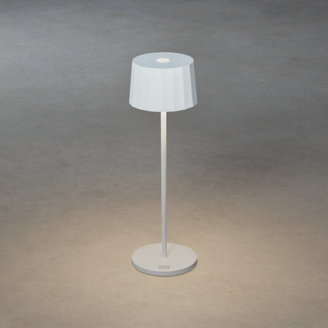 Konstsmide Positano Outdoor USB Rechargeable Table Lamp White –  from Amos Lighting + Home