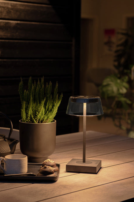 Konstsmide Scilla Outdoor USB Rechargeable Table Lamp Black –  from Amos Lighting + Home