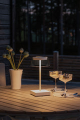 Konstsmide Scilla Outdoor USB Rechargeable Table Lamp White –  from Amos Lighting + Home