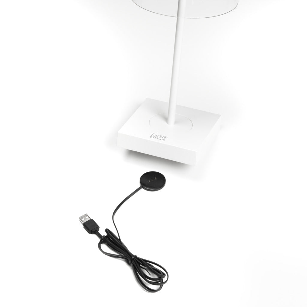 Konstsmide Scilla Outdoor USB Rechargeable Table Lamp White –  from Amos Lighting + Home