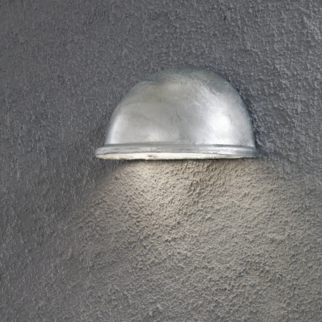 Konstsmide Torino Outdoor Wall Light Small Galvanised –  from Amos Lighting + Home