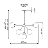 Elstead Kula 9 Light Chandelier
