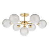 Laura Ashley Atherton Semi Flush Ceiling Light Satin Brass Glass –  from Amos Lighting + Home