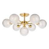 Laura Ashley Atherton Semi Flush Ceiling Light Satin Brass Glass –  from Amos Lighting + Home